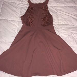 Pink mini halter dress